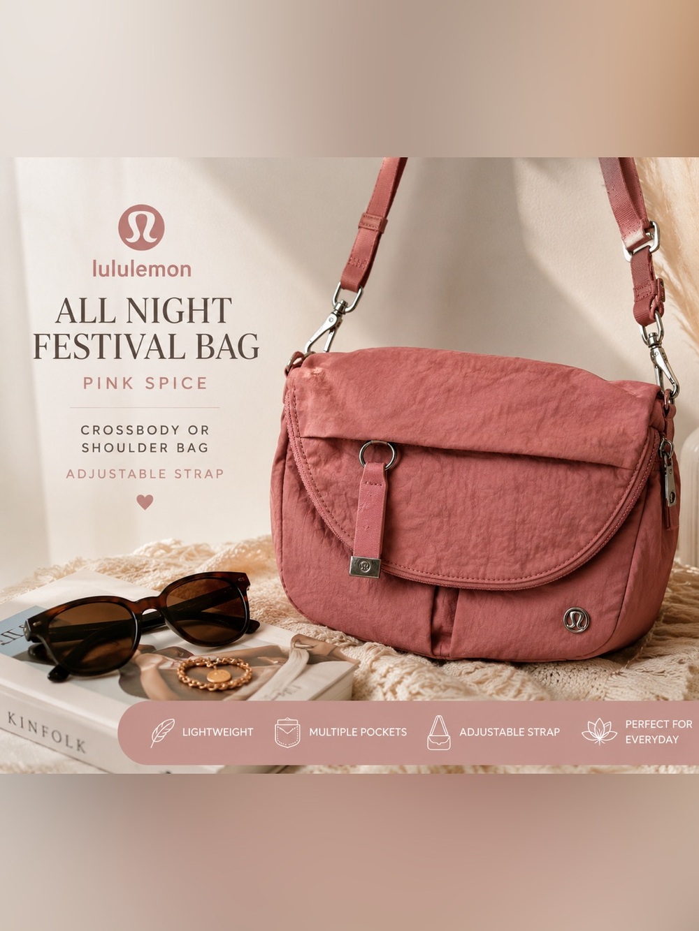 Lululemon All Night Festival Bag in Pink Spice 🌸